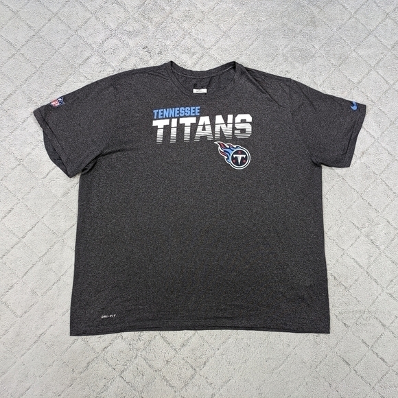 Nike T-Shirt Men's 4XL Gray Tennessee Titans NFL On-Field Dri-Fit Team Issued - Picture 1 of 8